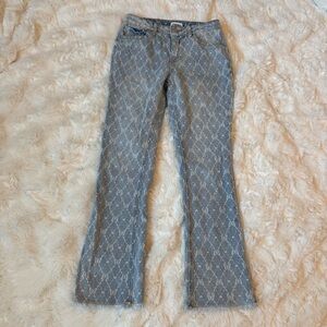 RSQ Blue Patterned Denim Jeans
